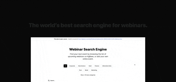 Webinar Search Engine