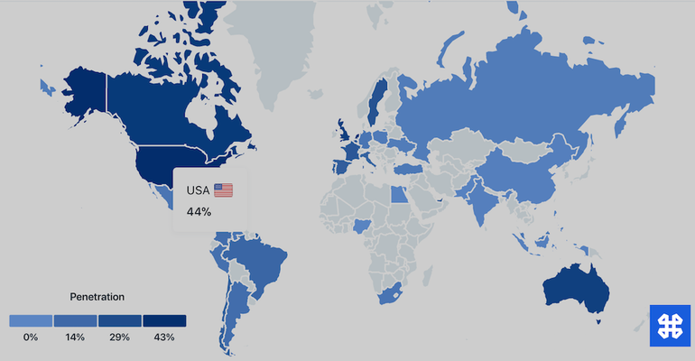 LinkedIn country-by-country audience visualized | The Business of Business