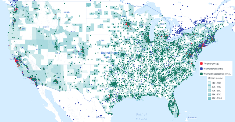Battle of the big box: Comparing Walmart and Target's retail footprints ...